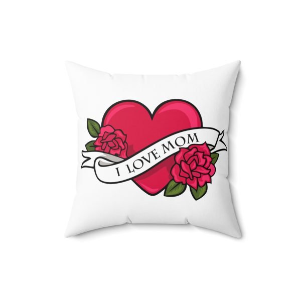 11124483675087015585_2048.jpeg Mother's Day Decorative Pillow - 'I Love Mom' & Personalized Rose Design