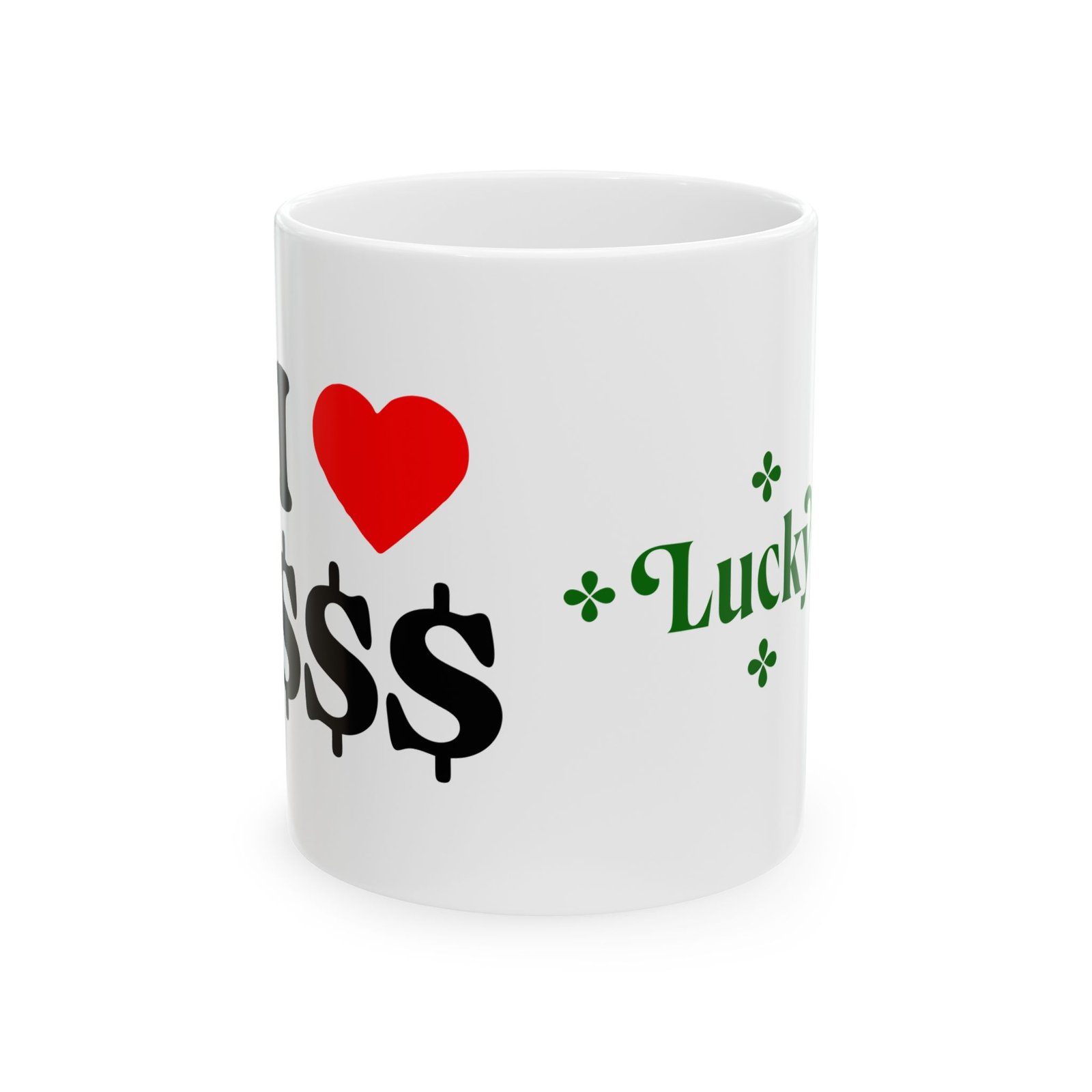 14162268880772563606_2048.jpeg I Love Money Lucky Ceramic Mug - Perfect Gift for St. Patrick's Day or Everyday Motivation