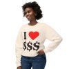 14848736387753284998_2048.jpeg I Love Money Unisex Lightweight Crewneck Sweatshirt - Casual Fashion for Budget Lovers