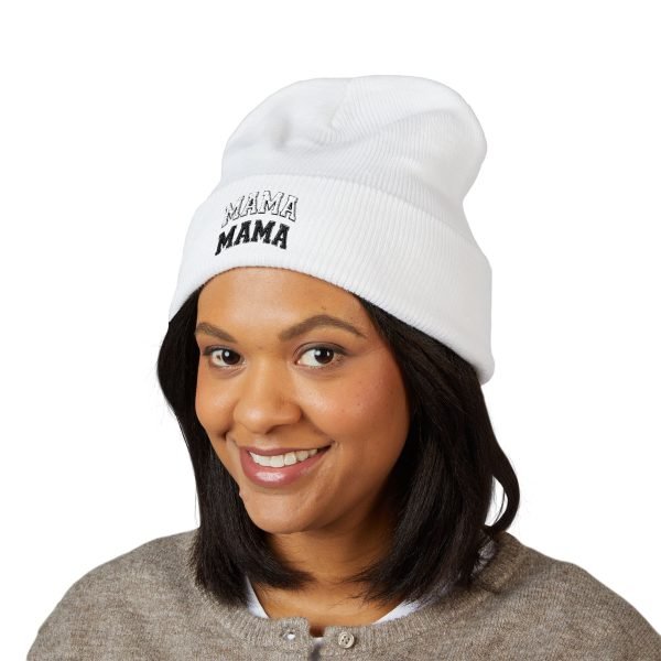 16003027345568058870_2048.jpeg Embroidered Mama Cuffed Beanie - Cozy Winter Accessory for Moms