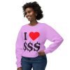 4868783116416423950_2048.jpeg I Love Money Unisex Lightweight Crewneck Sweatshirt - Casual Fashion for Budget Lovers