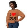 8373284749536414077_2048.jpeg I Love Money Unisex Lightweight Crewneck Sweatshirt - Casual Fashion for Budget Lovers