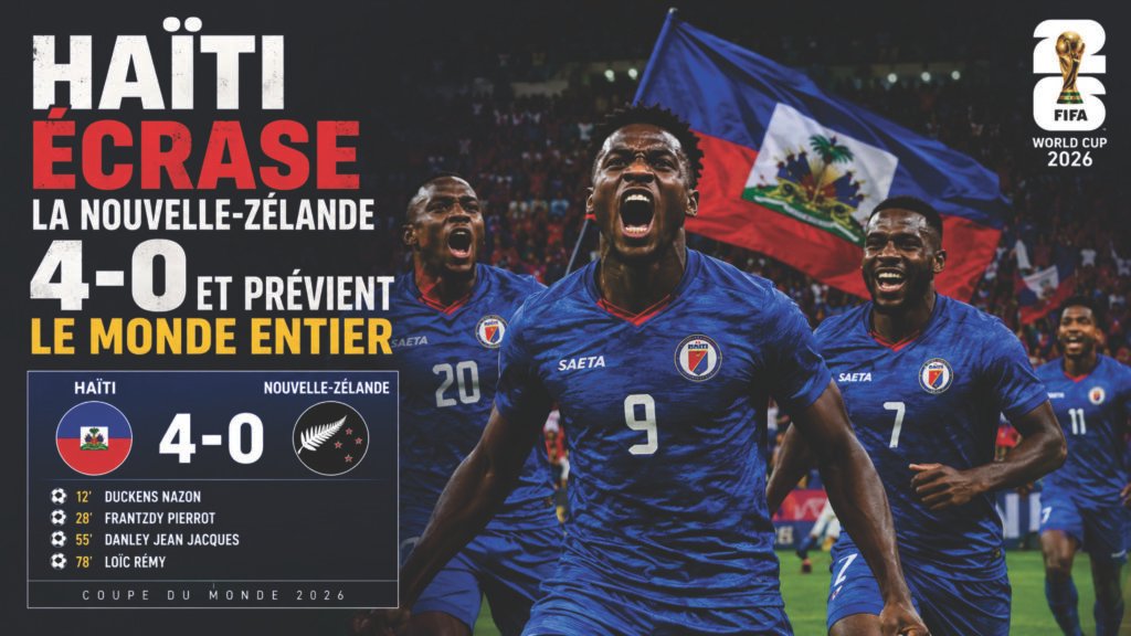Coupe du Monde 2026 : Haïti Écrase la Nouvelle-Zélande 4-0